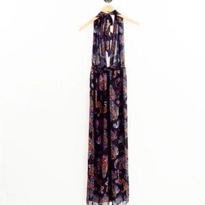 NEW ASOS Plunge Beach Maxi Dress in Glam Paisley